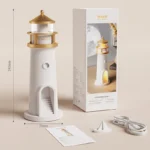 Lampe phare lune - contenu du colis avec cable et notice